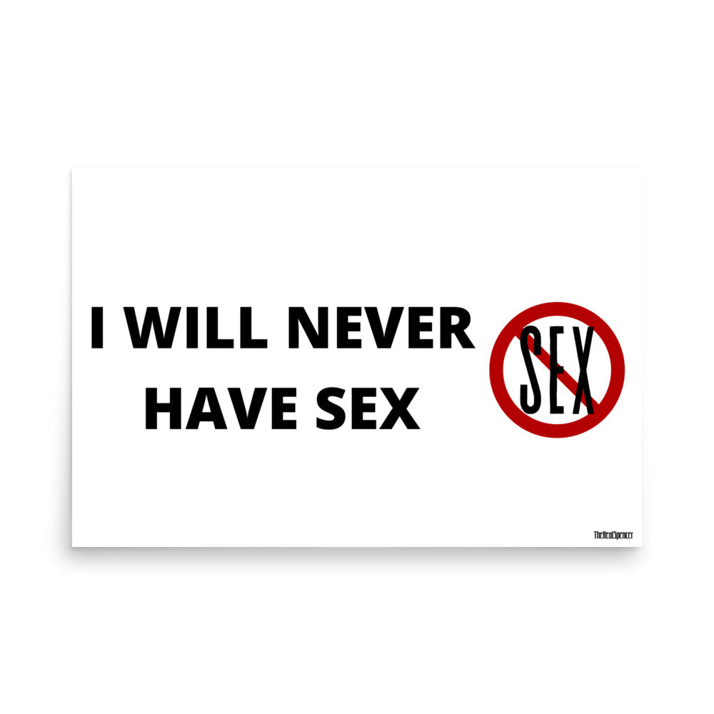 I Will Never Have Sex Poster – TheRealSpencer