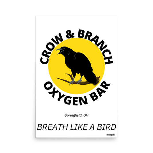 Crow and Branch Poster