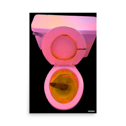 Pink Toilet Poster