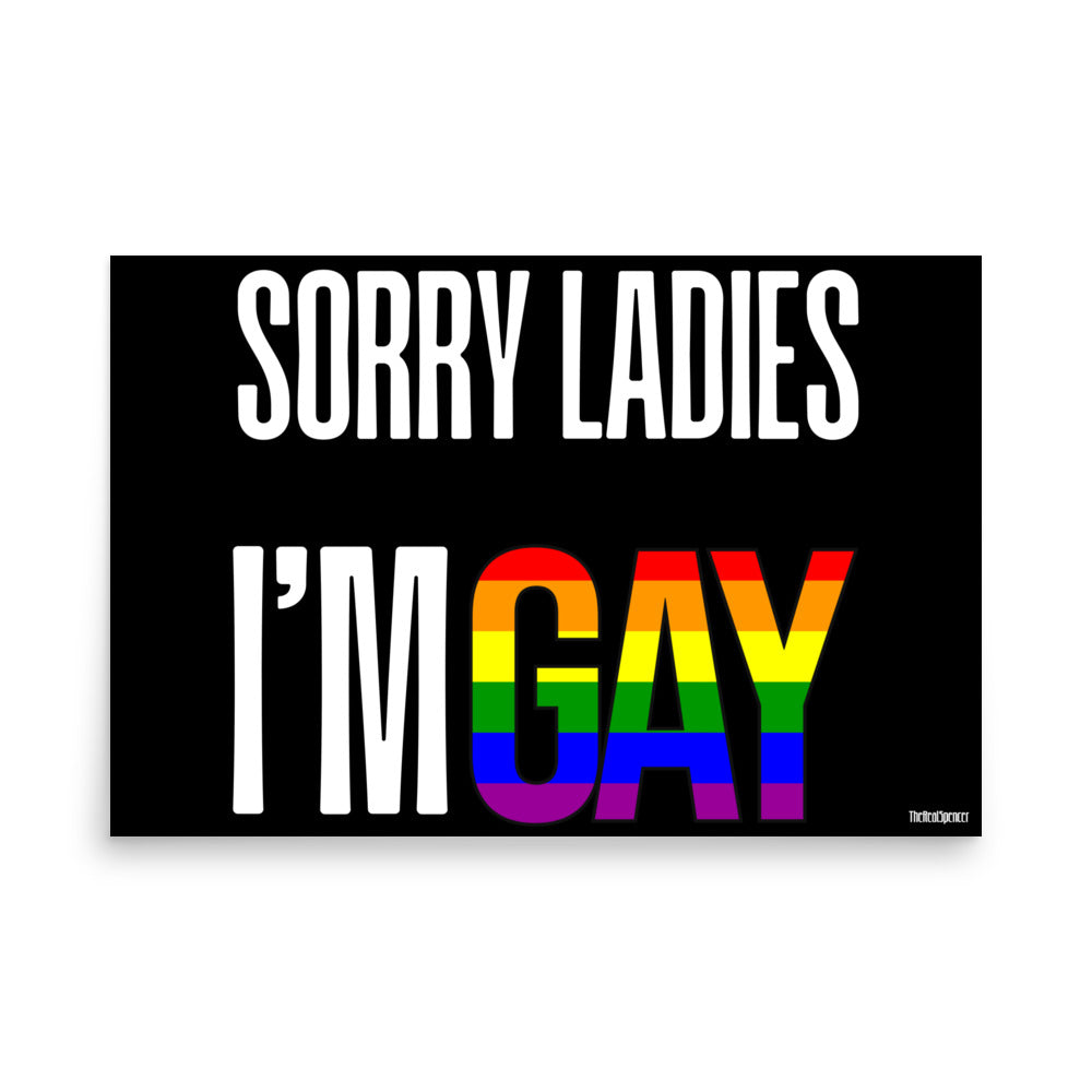 Sorry Ladies I'm Gay Poster