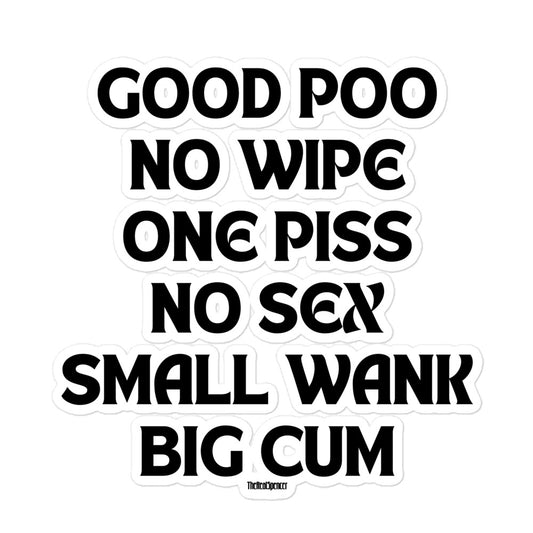 Good Poo No Wipe Sticker