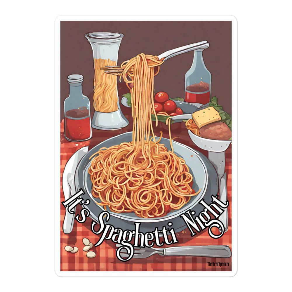 It's Spaghetti Night Sticker