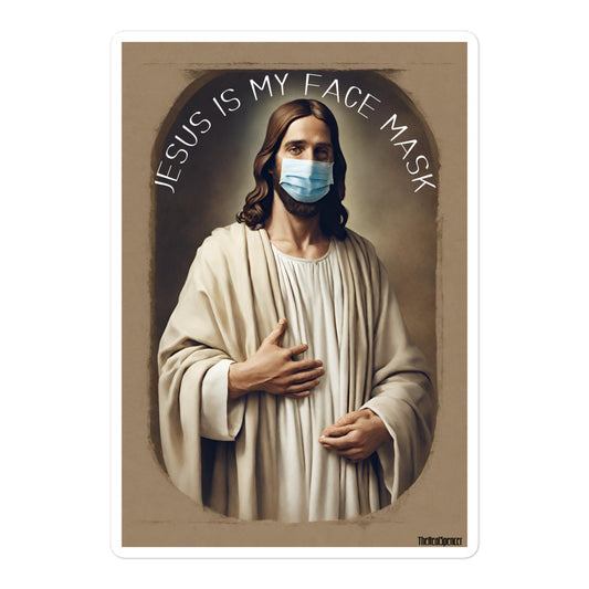 Jesus Is My Face Mask Sticker