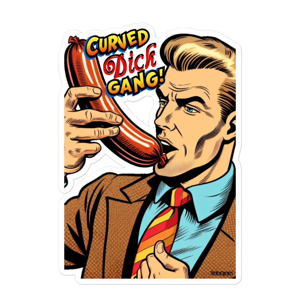 Curved Dick Gang Sticker