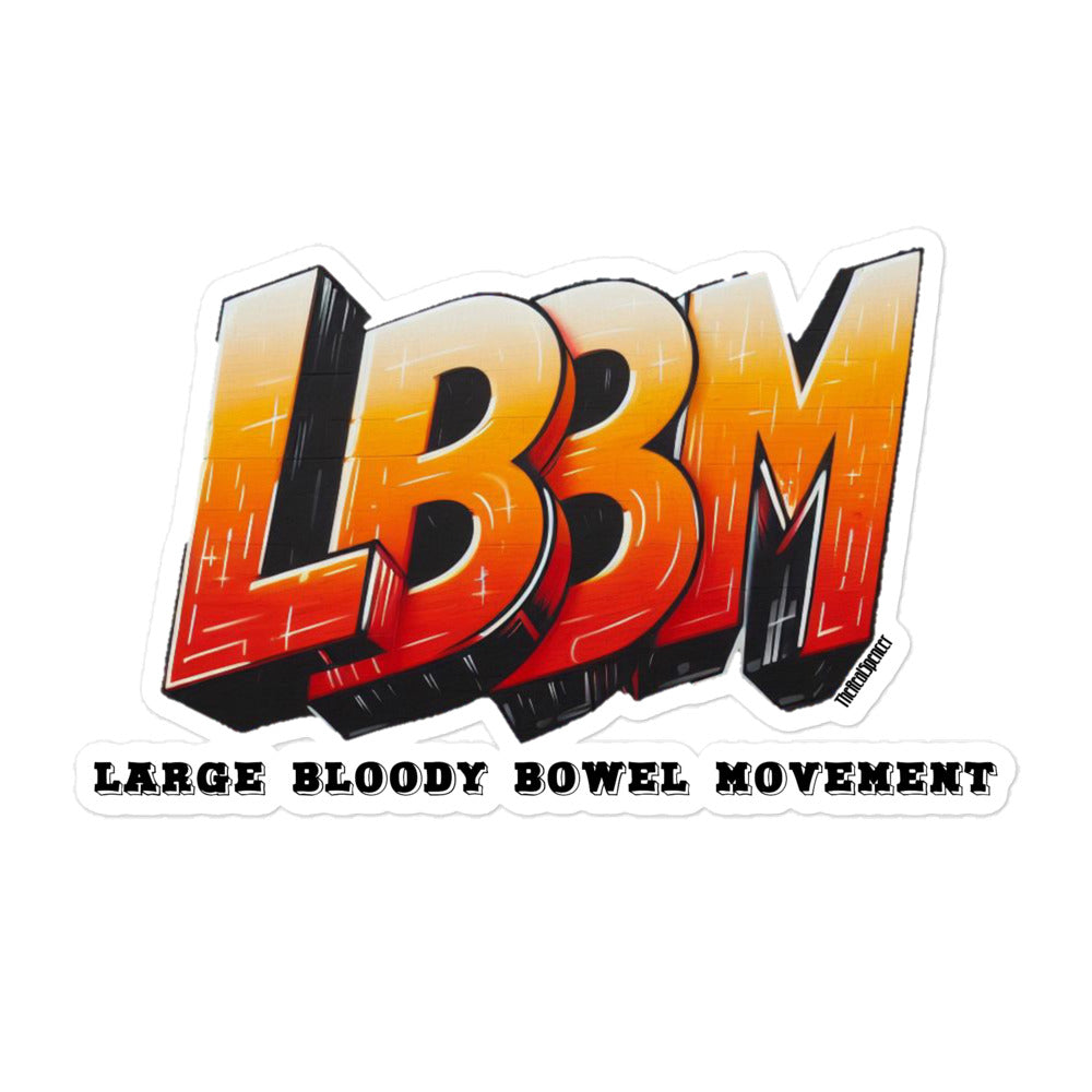 Large Bloody Bowel Movement Sticker