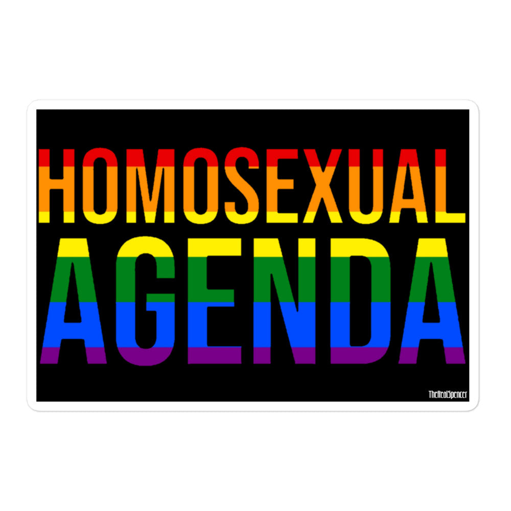 Homosexual Agenda Sticker