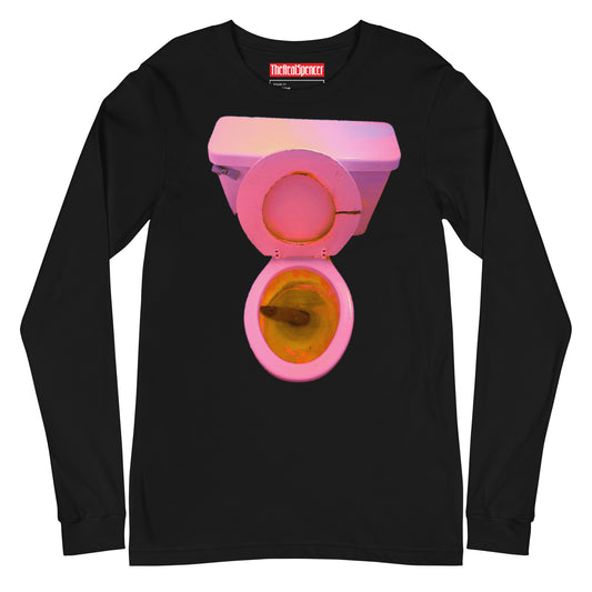 Pink Toilet Long Sleeve Tee