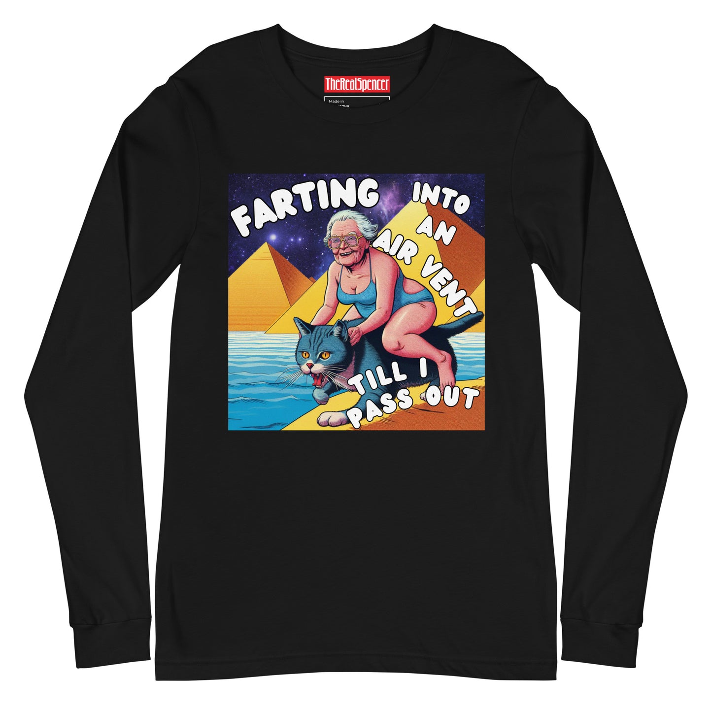 Farting Into An Air Vent Long Sleeve Tee