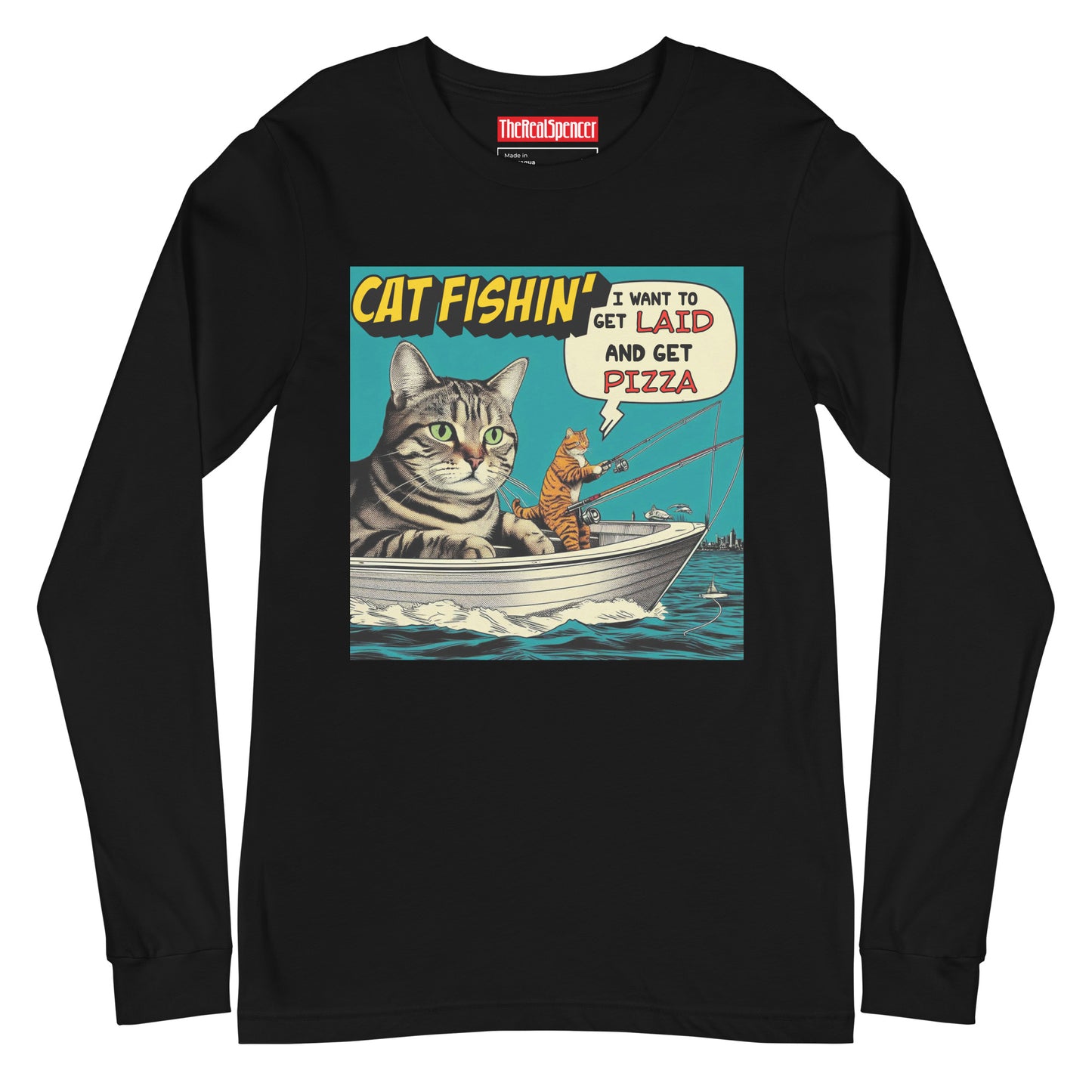 Cat Fishin' Long Sleeve Tee