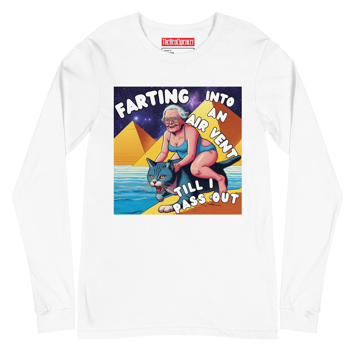 Farting Into An Air Vent Long Sleeve Tee