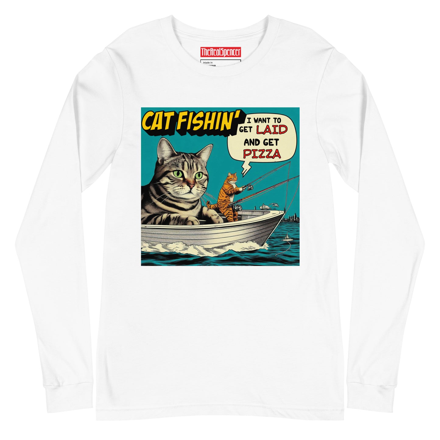 Cat Fishin' Long Sleeve Tee