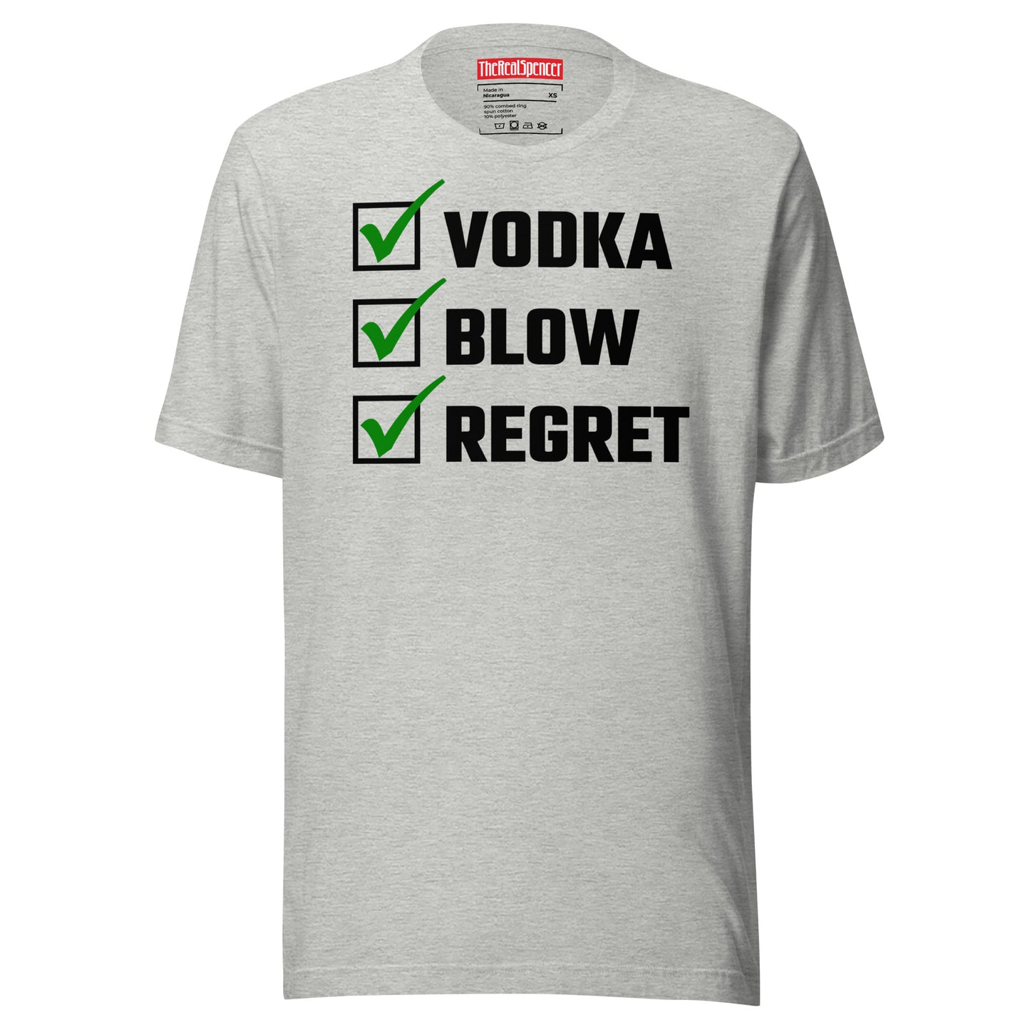 Vodka, Blow, Regret T-Shirt