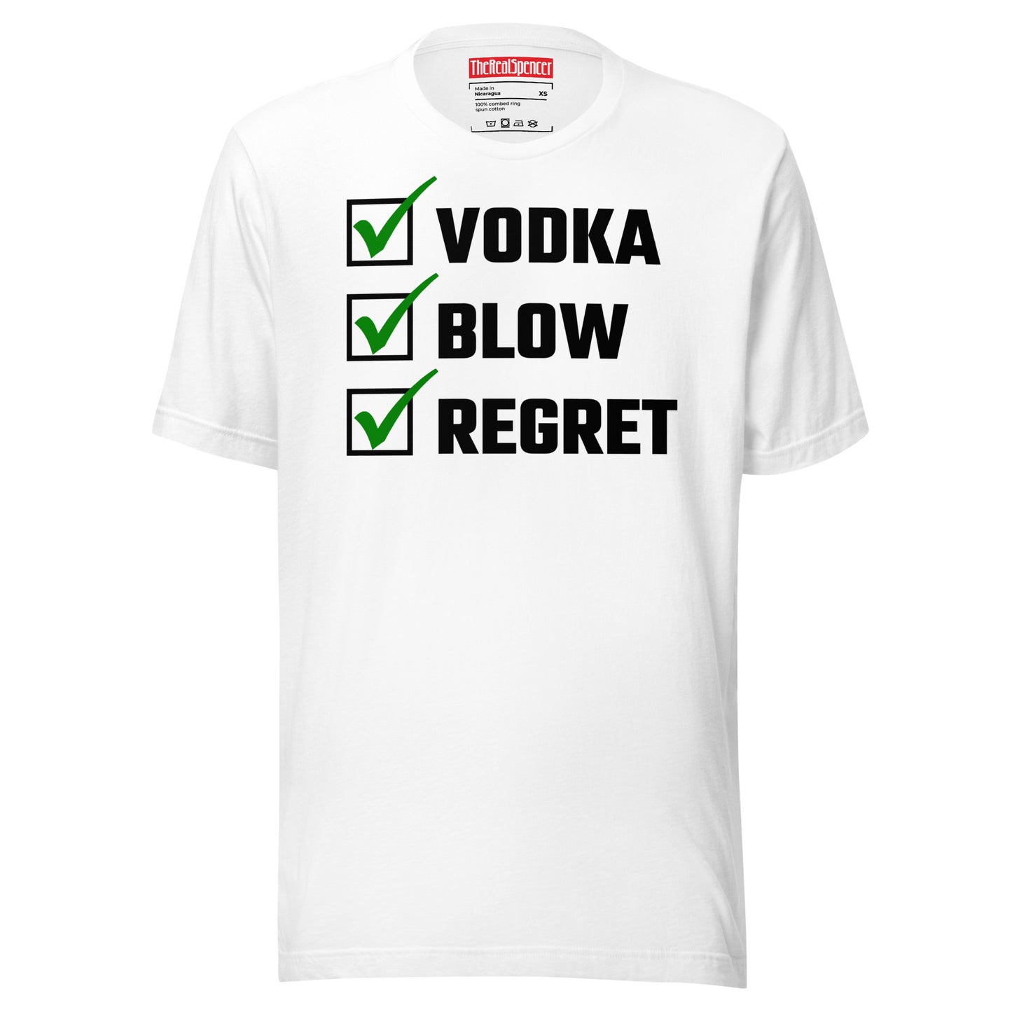 Vodka, Blow, Regret T-Shirt